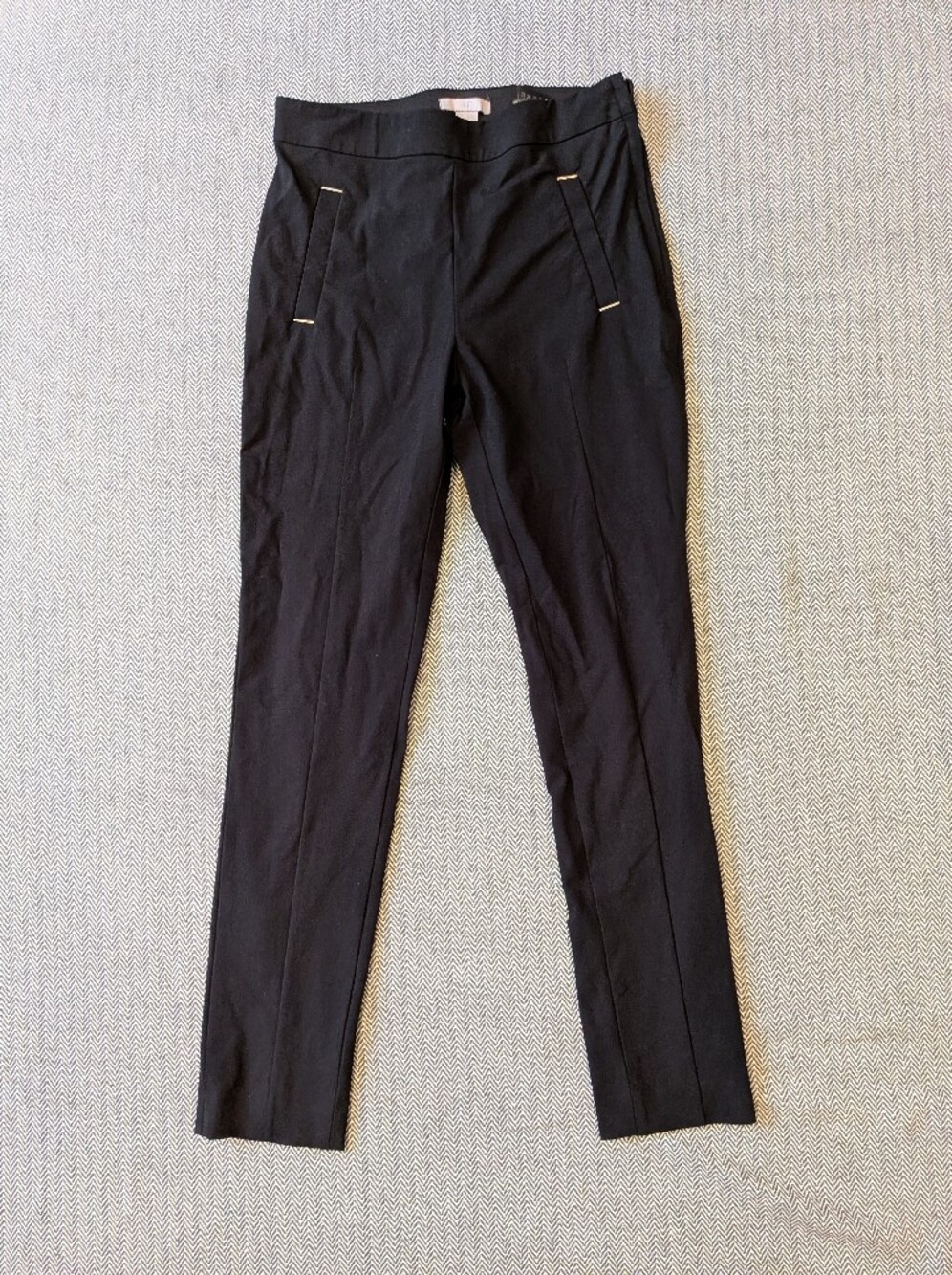 H&M Black Straight Leg Dress Trousers size 4 Business Casual, Academia